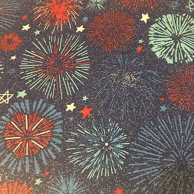 Americana Vinyl Placemates Fireworks Set Of 6 New • $16