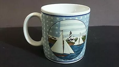 Warren Kimble America The Beautiful Sailboat 3 3/4  Mug By Sakura • $18.49