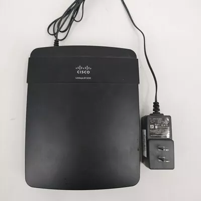 CISCO Linksys E1200 802.11n WiFi Router Lights Turn On.  • $9