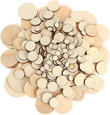 Circle 30mm MDF Wooden Shape Craft Tags Disc Decoration Card Making 10Pcs • £3.09
