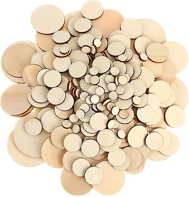 Circle 50mm MDF Wooden Shape Craft Tags Disc Decoration Card Making 30Pcs • £4.19