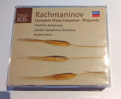 Sergei Rachmaninov : Rachmaninov: Complete Piano Concertos Rhapsody 3 CD Album • £7.95