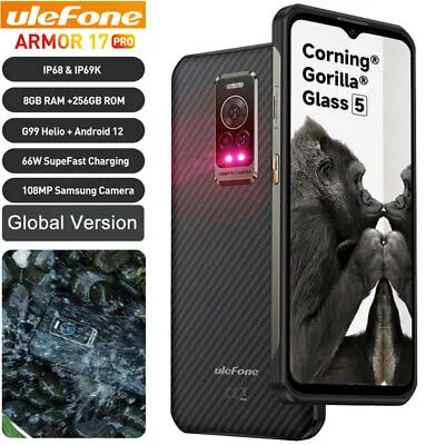 Unlocked Ulefone Armor 17 Pro 4G LTE Rugged Android 12 Phone Night Vision 108MP • $546.66