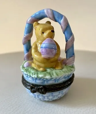 Vintage Midwest Of Cannon Falls Pooh Easter Trinket Box Disney Silly Old Bear • $11