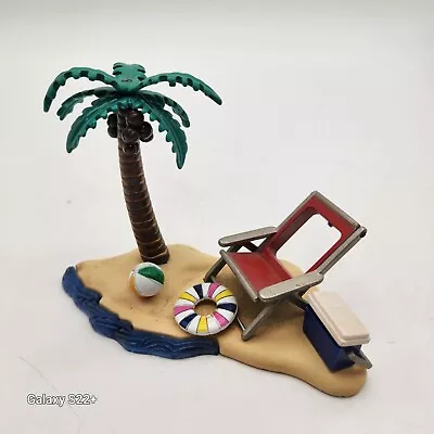 Beach Chair Miniature Ice Cooler Opens Palm Tree 3D Mini Island Dollhouse Summer • $20