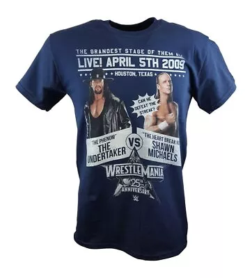 Wrestlemania 25 Shawn Michaels Vs The Undertaker WWE Poster T-shirt • $30.99