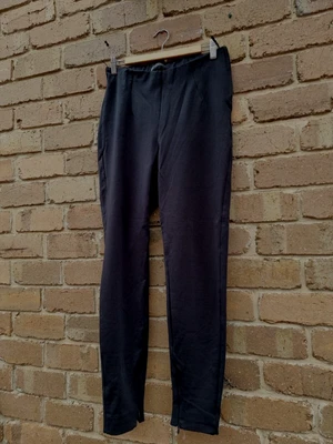 $40 • Buy Scanlan Theodore Black Charcoal Stretch Full Length Pants Size 12 Elastic Waist