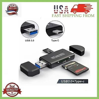 Card Reader USB 3.0 Type C Micro SD TF OTG Smart Memory Adapter Laptop Computer • $3.96