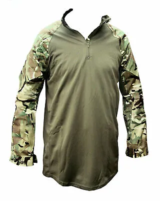 Genuine British Army MTP Green Under Armour Combat Shirt UBACS Warm Weather Used • £20
