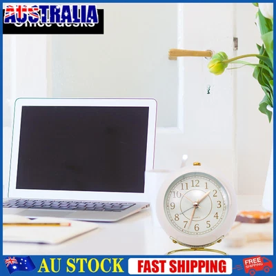 $15.79 • Buy Analog Alarm Clock Silent Non Ticking Retro Vintage Tabletop Desk Small Clock