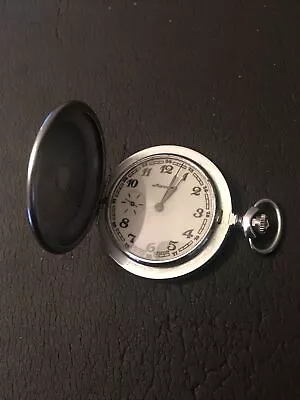 Molnija Soviet MVD Pocket Watch Running • $75.25