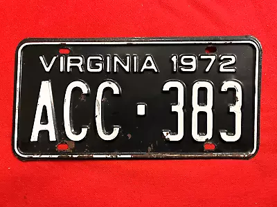 Virginia License Plate ACC-383 ...... Expired / Crafts / Collect / Specialty • $9.95