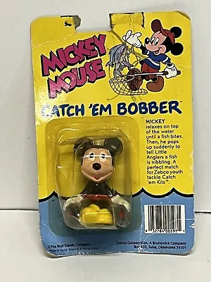 Vintage Walt Disney Mickey Mouse Catch Em Fishing Bobber In Card Zebco • $7.99