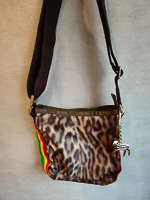 L.A.M.B Gwen Stefani LeSportsac Purse Bag Rasta Leopard Shoulder Bag Crossbody • $189