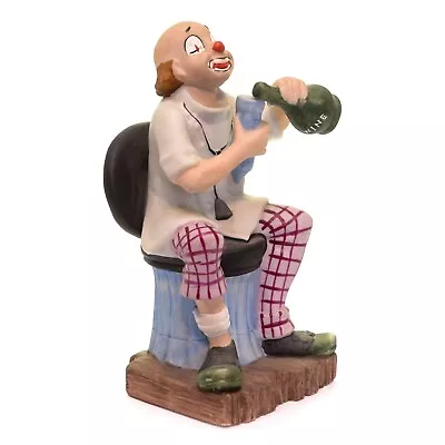 Vintage The Toscany Collection Doctor Clown Drinking Wine Porcelain Figurine  • $14.98