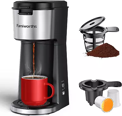 Single Serve Coffee Maker For K Cup & Ground Coffee With Bold Brew One Cup Cof • $58.99