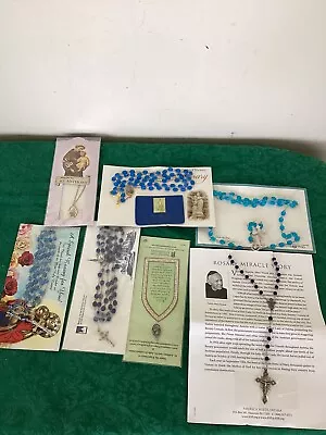 Lot Of 6 Rosary’s Various Color Bead Rosary Miracle Story Catholic Christian VTG • $59.99