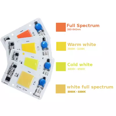 10PCS 110V Led Chip COB Light 50w Driverless Solderless Chip For Grow Lamp • $29.99