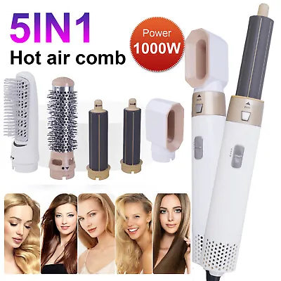 5 In 1 Hair Dryer Styler Volumizer Hair Straightener Curler Comb Brush AU Plug • $27.99