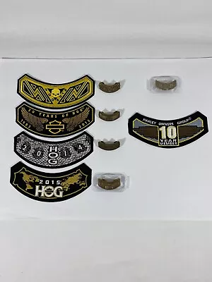 Harley Davidson HOG Embroidered Patches And Lapel Badges. 2012-15 And 10yr Patch • $80