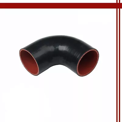 BLACK-RED 90Degree Hose 4  To 4.0  Inch 102 Mm Turbo Silicone Elbow Coupler Pipe • $13.50