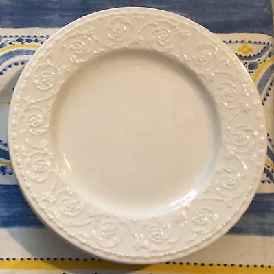 Beautiful Set Of 4 Mikasa Riviera Salad Plate Maxima White Embossed RARE • $52