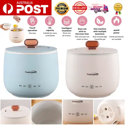 1.8L Electric Rice Cooker Non-Stick Porridge Soup Mini Cooking Pot Multifunction • $39.89