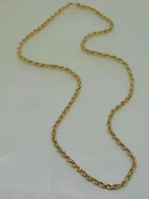 9ct Gold Hollow 18  Rope Chain • £150