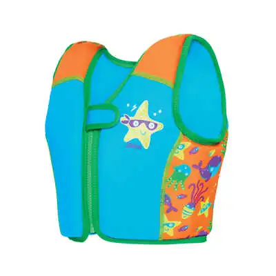 Zoggs  Kids Swim Vest Swimming Jacket Super Star Swimsure Blue Pool Beach Top • £28