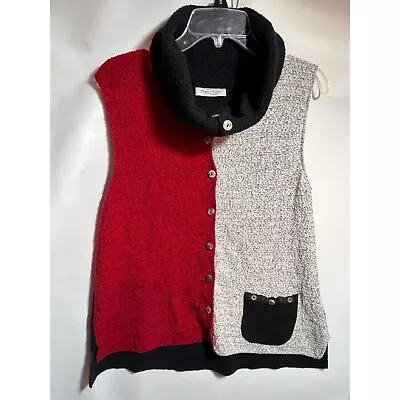 Margaret Winters Cowl Neck Sweater Vest Women's Size Small With Rear Pocket • $17