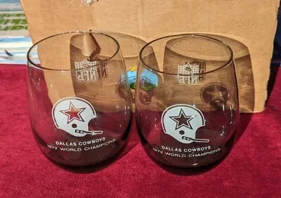 NFL 1972 DALLAS COWBOYS Football Vintage BAR WARE Smoked Glass • $24.99