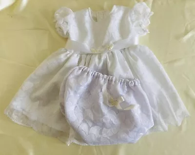Lacy Girl Baby Formal Wear White Dress 0-3 Months • £13.20