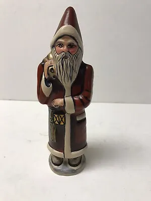 Vintage Vaillancourt Folk Art Father Christmas  W/Gaoler's Lantern  1994 - #3 • $210