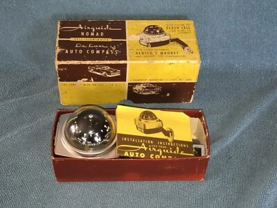 $59.95 • Buy NOS #79 Deluxe Airguide Nomad Compass Self Illuminated, Vintage Accessory