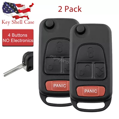 2 For 1998 1999 2000 2001 2002 2003 Mercedes ML320 Remote Key Fob Shell Case • $12.78