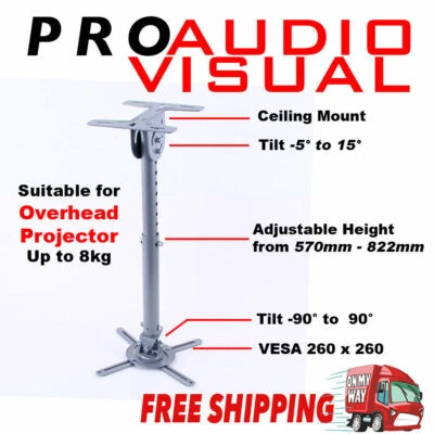 Universal Home Theatre Office LCD/DLP Projector Bracket Ceiling Mount • $59.99