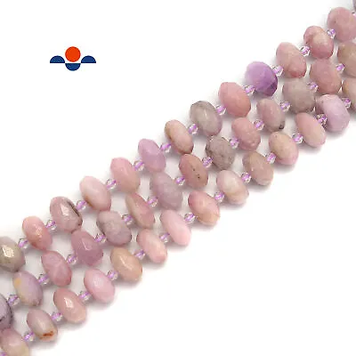 Kunzite Faceted Rondelle Beads Size 7x13mm-9x14mm 15.5'' Per Strand • $27.49