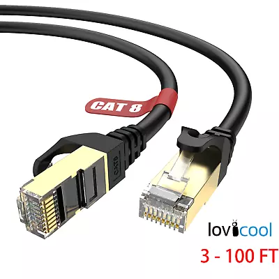 Cat 8 RJ45 Ethernet Cable Super Speed 40Gbps Patch LAN Network Gold Plated • $8.99