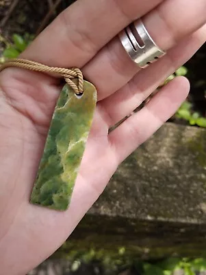 Maori Toki / Adze Pendant Jade Nephrite Green Stone Necklace New Zealand Pounamu • $80