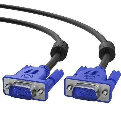 1 Vga To VGA Monitor Cable Video Male To Male For PC 15 Pin Cord 5 ' • $5.99