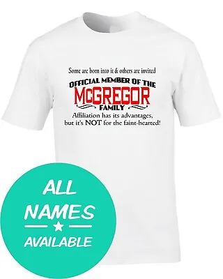 Surname Men's T-Shirt Team Member Gift Name Family Clan Thing Reunion Custom • £10.99