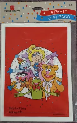 American Greetings Pack Of 8 Party Gift Bags Muppet Jim Henson Red • $12.22