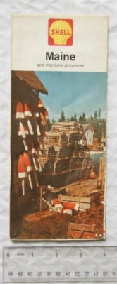 £2.50 • Buy 1964 Shell Map Of Maine And Maritime Provinces