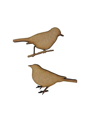 10x Assorted Birds 5cm Wood Craft Embelishments Laser Cut Shape MDF  • £3.15