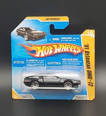 Hot Wheels 1981 Delorean DMC-12 Black 15/44 HW Premiere Short Card • $24.99