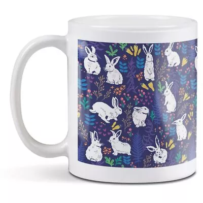 White Ceramic Mug - White Rabbit Hare Bunny Cute #2284 • £8.99