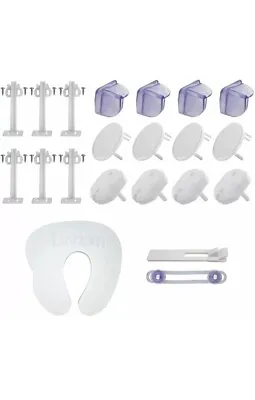 Lindam Home Safety Kit 20 Pcs Child Door Stopper Safety Table Protectors • £6.47