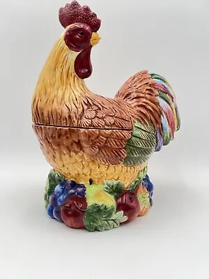 VTG Rare Exclusive Harry & David Ceramic Rooster Cookie Snack Jar Collectible • $28