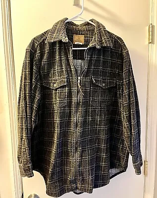 Vintage 1990’s Corduroy Zip Shirt Size XL ~ St. John’s Bay Wilderness Lodge • $9.99