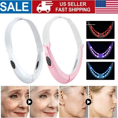 $18.81 • Buy LED Photon Therapy V Line Face Slimming Wrinkle Double Chin Reducer Lifting Belt